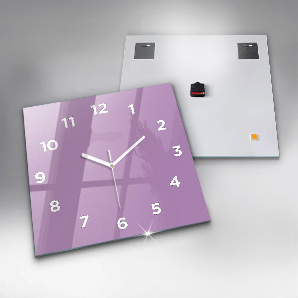 Square wall clock Lilac