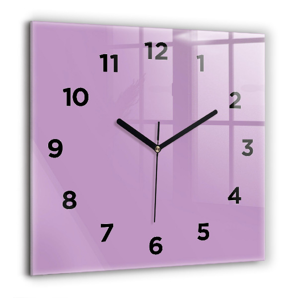 Square wall clock Lilac
