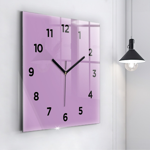 Square wall clock Lilac