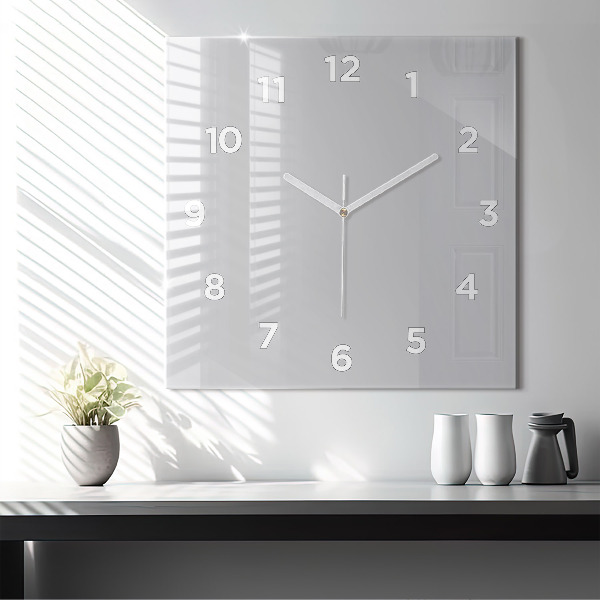 Square wall clock Light Gray