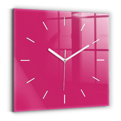 Square wall clock Pink