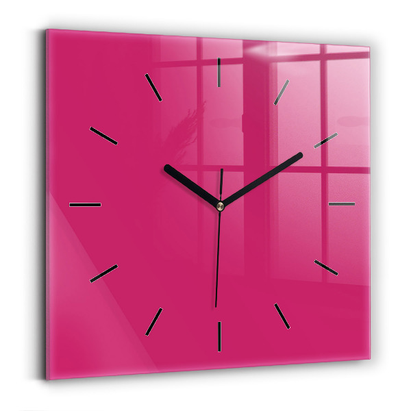 Square wall clock Pink