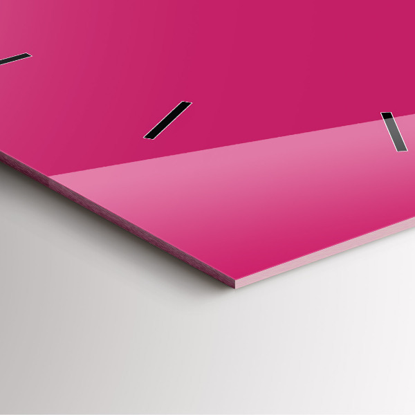 Square wall clock Pink