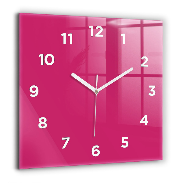 Square wall clock Pink