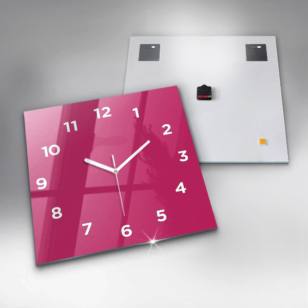Square wall clock Pink