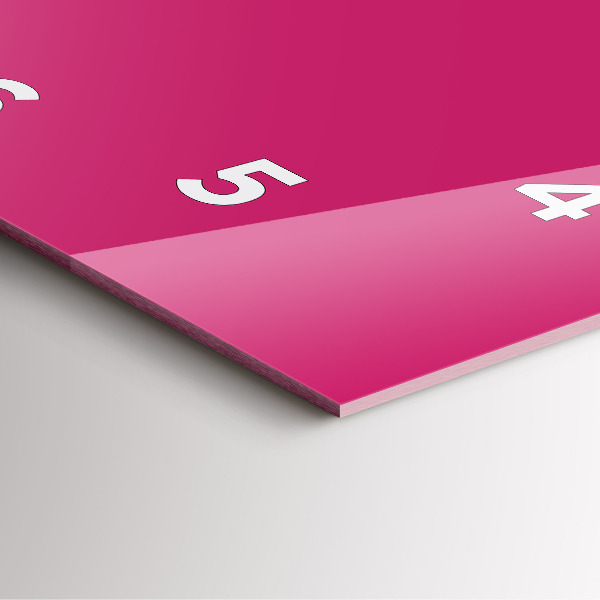 Square wall clock Pink