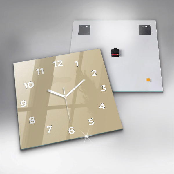 Square wall clock Beige