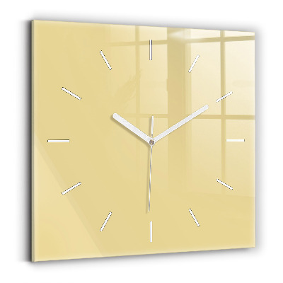 Square wall clock Creamy