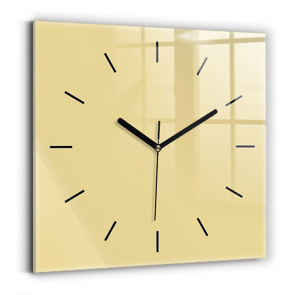 Square wall clock Creamy