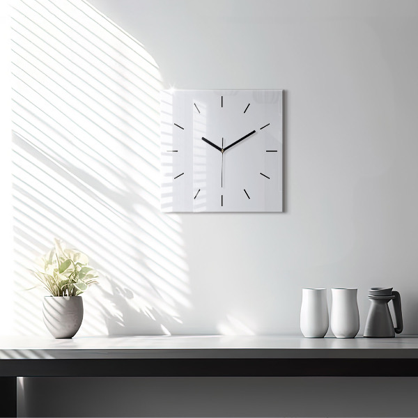 Square wall clock White