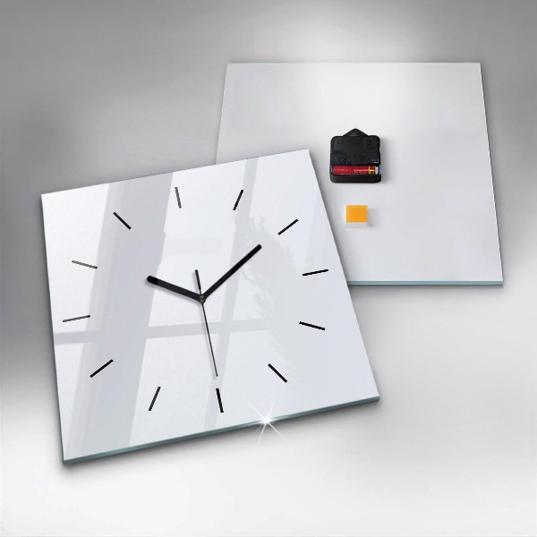 Square wall clock White