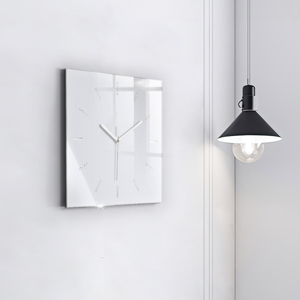 Square wall clock White