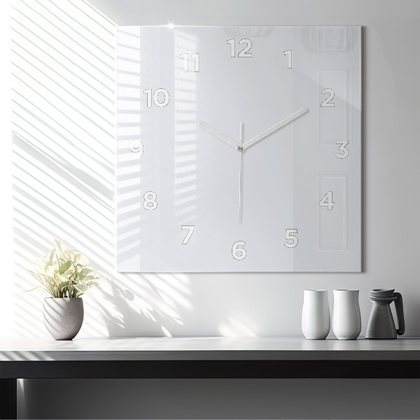 Square wall clock White