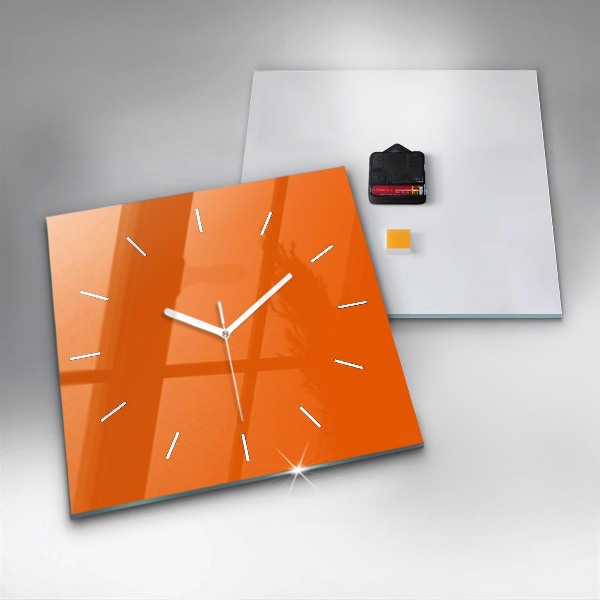 Square wall clock Orange