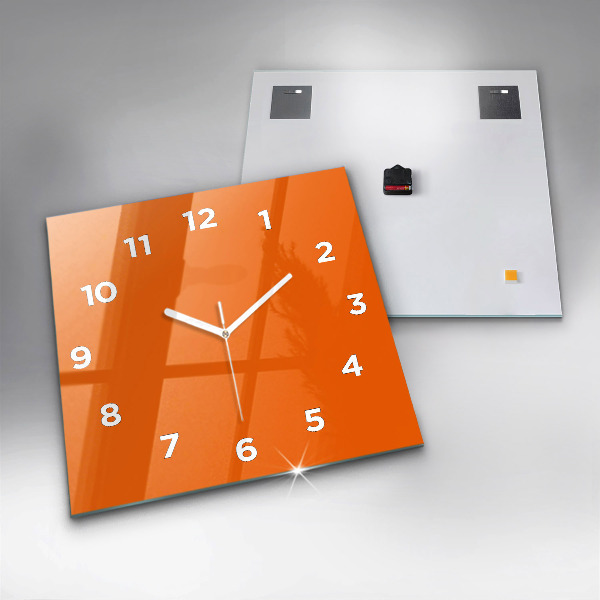 Square wall clock Orange