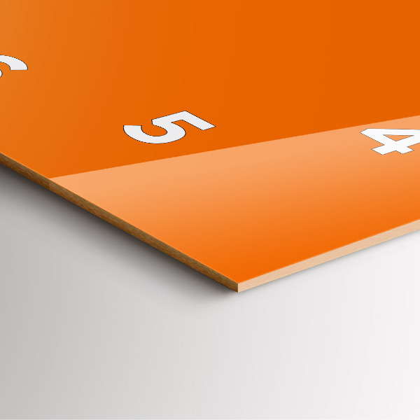 Square wall clock Orange