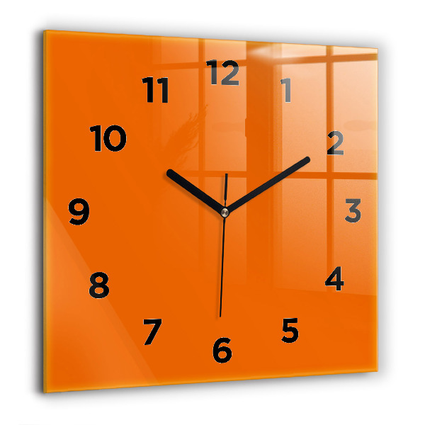 Square wall clock Orange