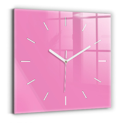 Square wall clock Pink