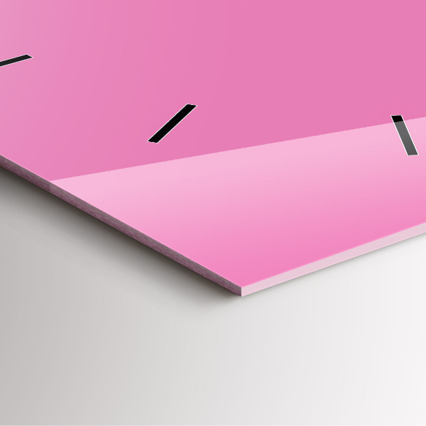 Square wall clock Pink