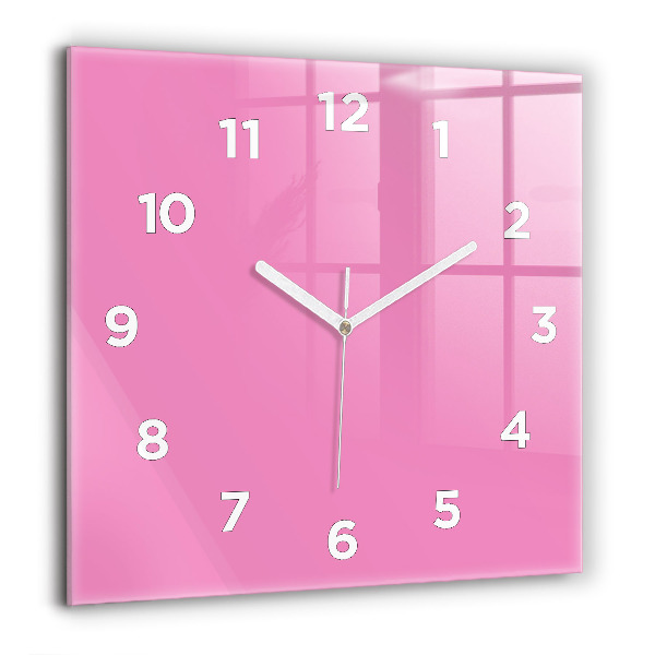 Square wall clock Pink