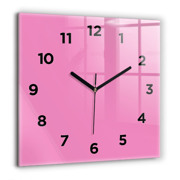 Square wall clock Pink