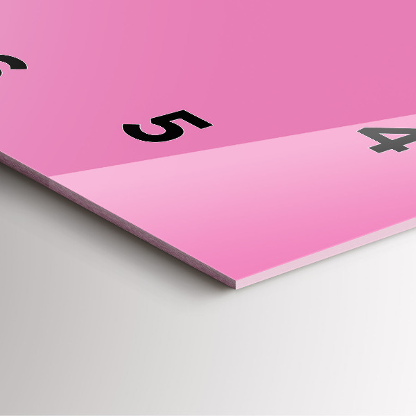 Square wall clock Pink