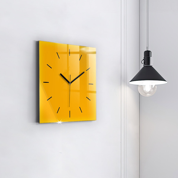 Square wall clock Dark Yellow
