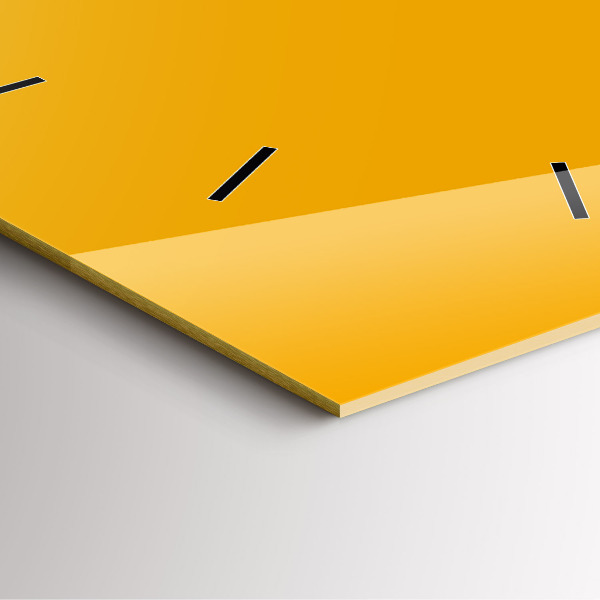 Square wall clock Dark Yellow