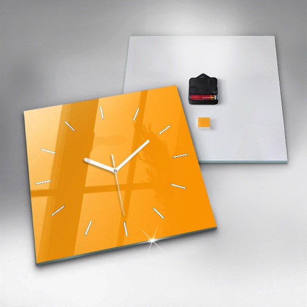 Square wall clock Dark Yellow