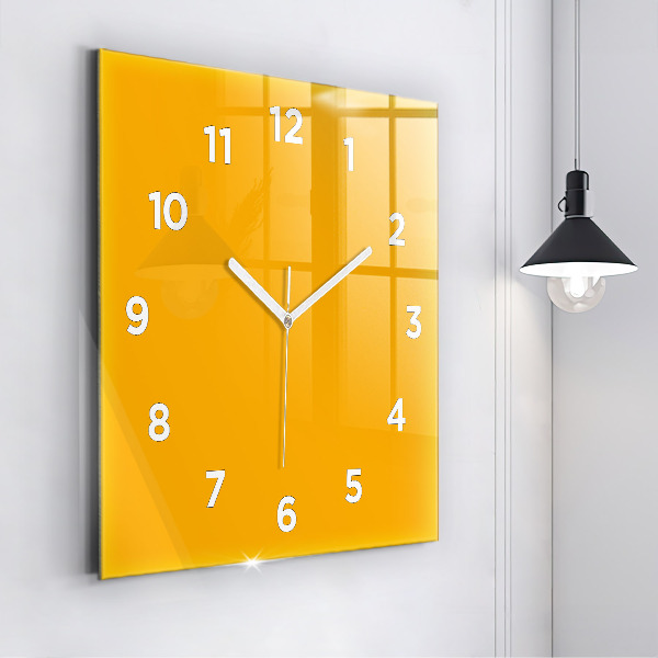 Square wall clock Dark Yellow