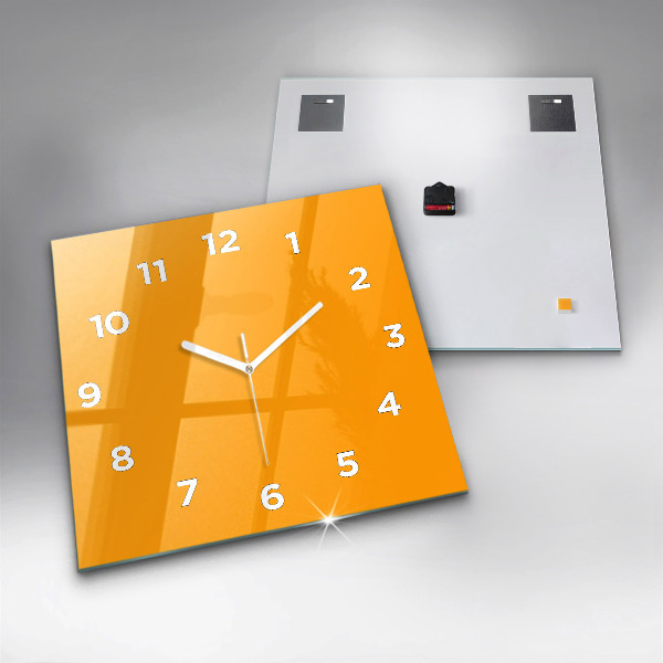 Square wall clock Dark Yellow