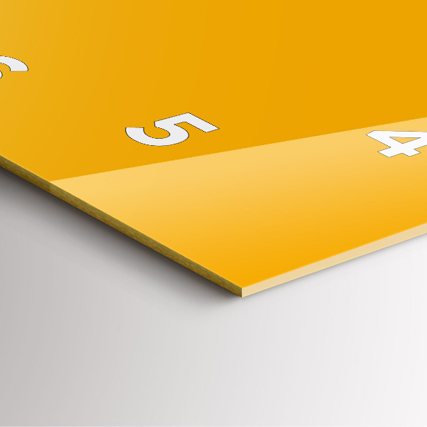 Square wall clock Dark Yellow