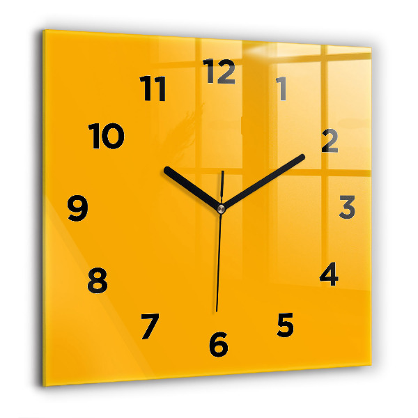Square wall clock Dark Yellow