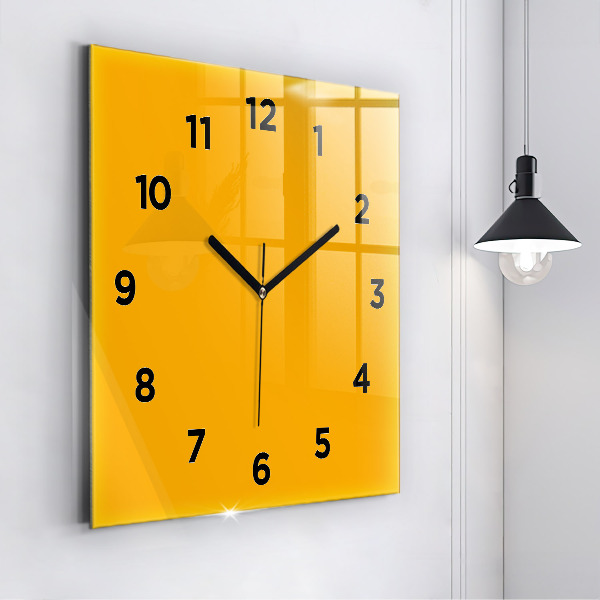 Square wall clock Dark Yellow