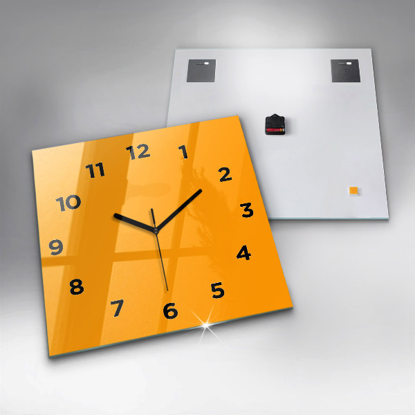 Square wall clock Dark Yellow