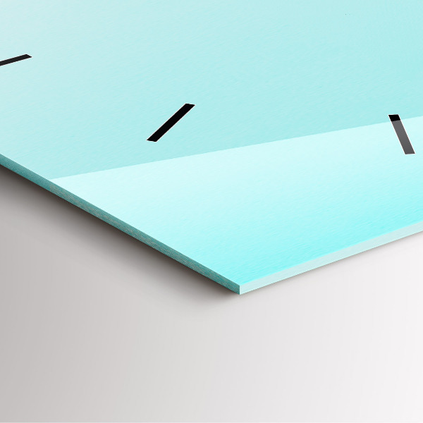 Square wall clock Green palm trees