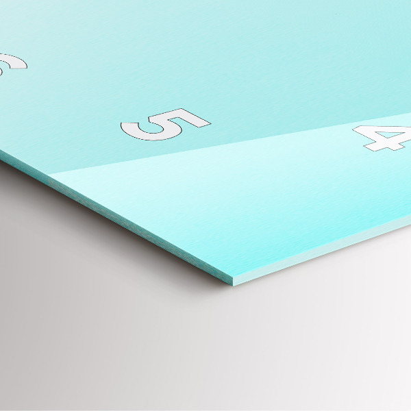 Square wall clock Green palm trees