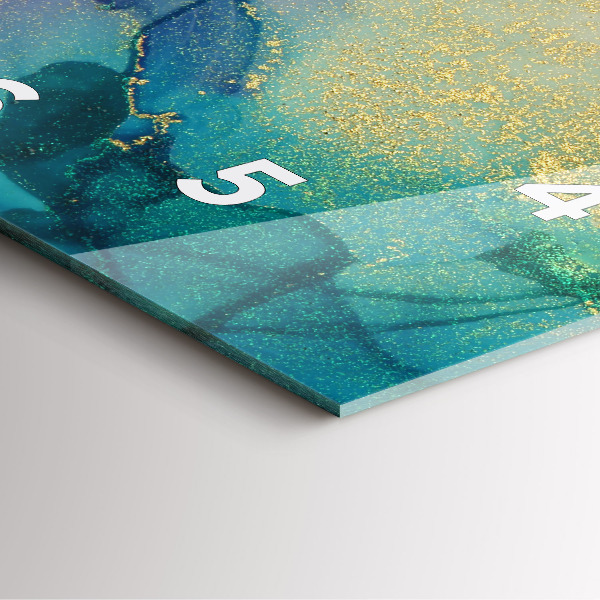 Square wall clock Abstraction of colors