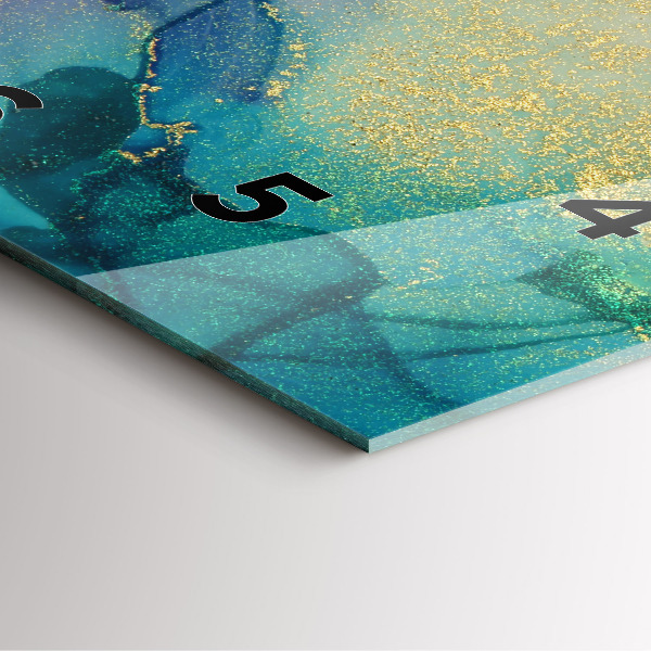 Square wall clock Abstraction of colors