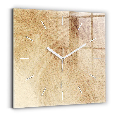 Square wall clock Golden abstraction