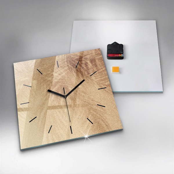Square wall clock Golden abstraction