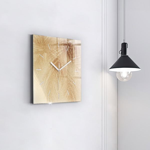 Square wall clock Golden abstraction