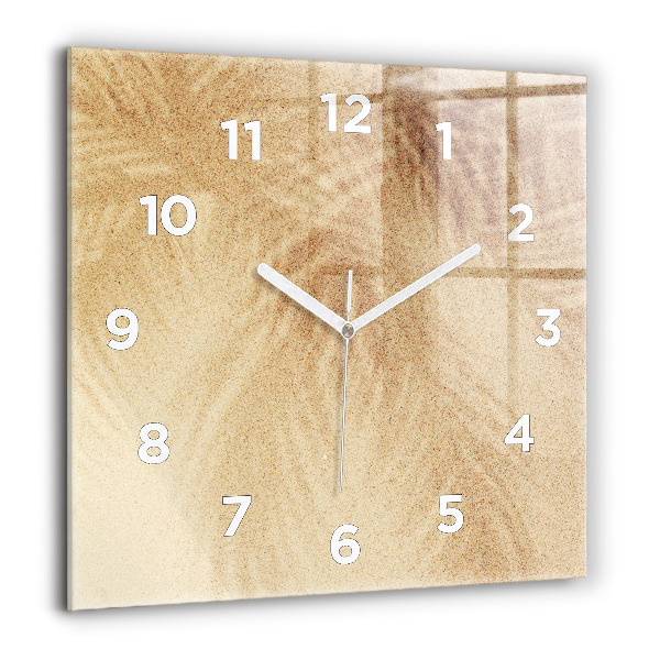 Square wall clock Golden abstraction