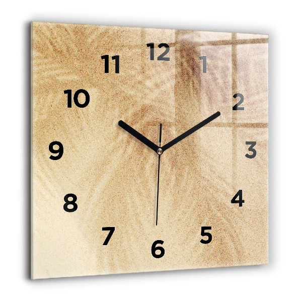 Square wall clock Golden abstraction