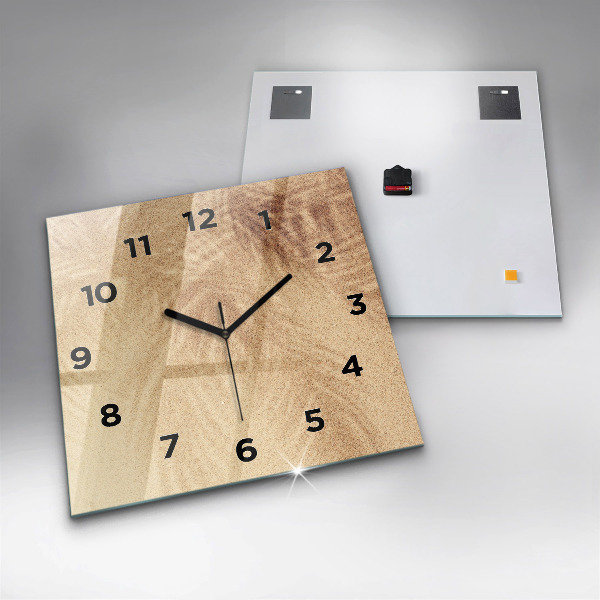 Square wall clock Golden abstraction