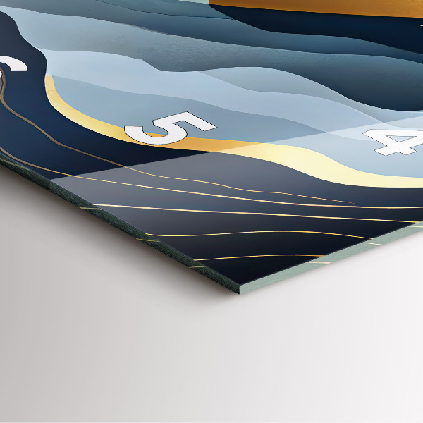 Square wall clock Abstract mountains