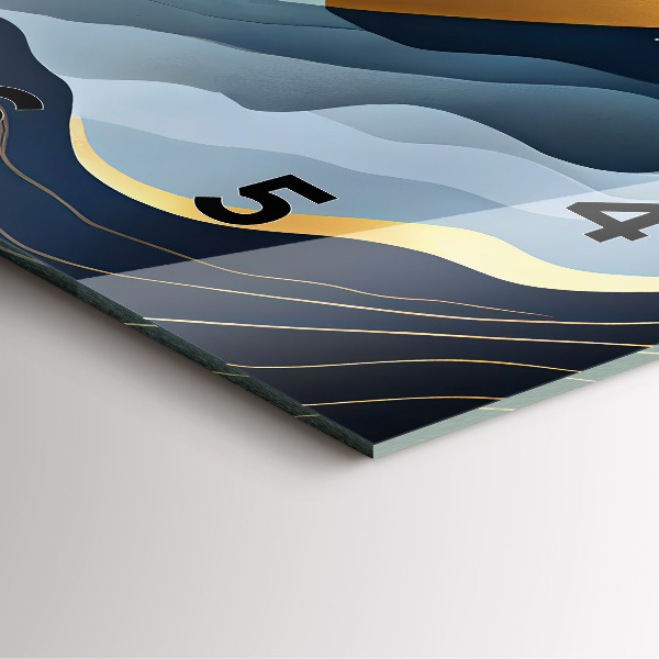 Square wall clock Abstract mountains