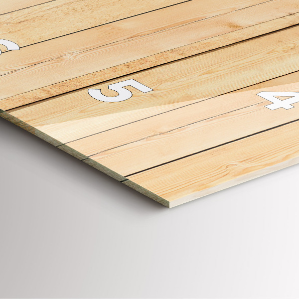 Square wall clock Wooden boards