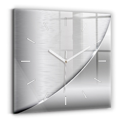 Square wall clock Silver pattern