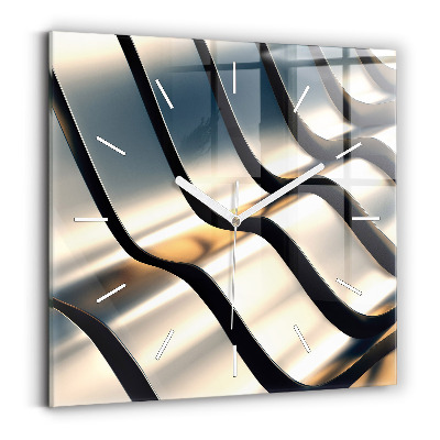 Square wall clock Silver pattern